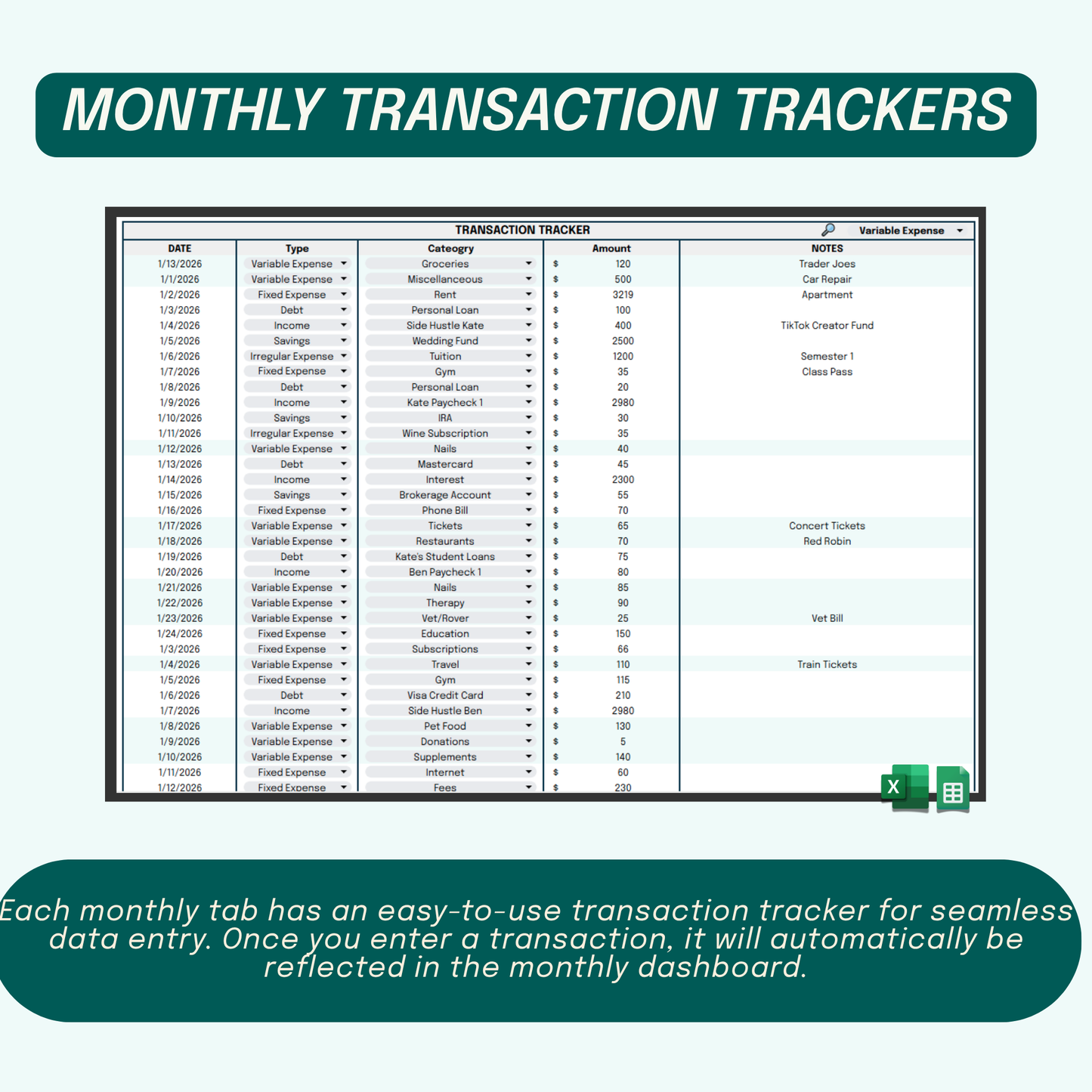 2026 Budget Tracker