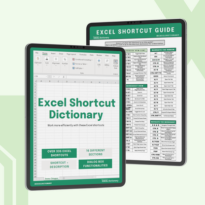 Excel Shortcut Dictionary